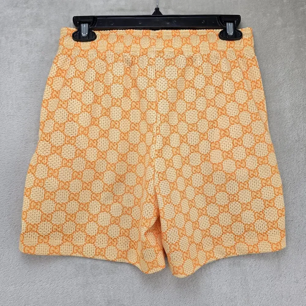 Bravest Studios Mesh Shorts Mens Small GG Orange AOP All Over Print Mesh
